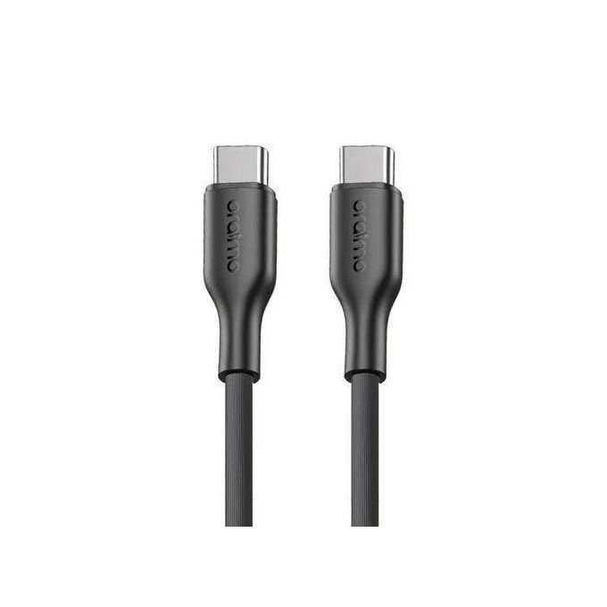 Oraimo RobustLine OCD-114CC USB-C to USB-C cable, coiled, on white background
