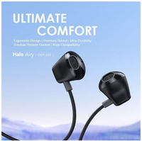 Oraimo Type-C Wired Earphones (OEP-650) - in-ear fit angle view