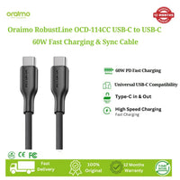 Oraimo RobustLine OCD-114CC 60W fast charging cable in use