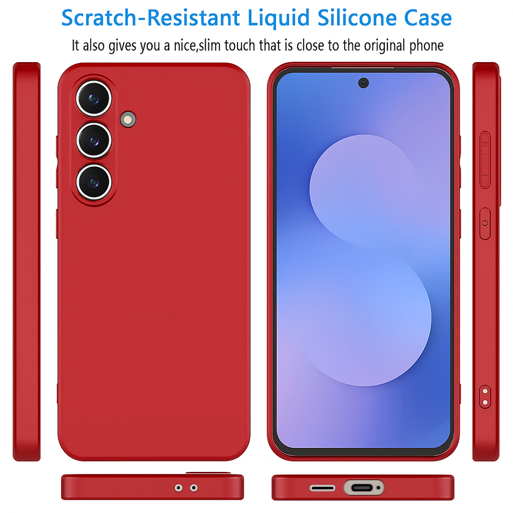 Silicone Case for Samsung Galaxy S25 FE FE - Red