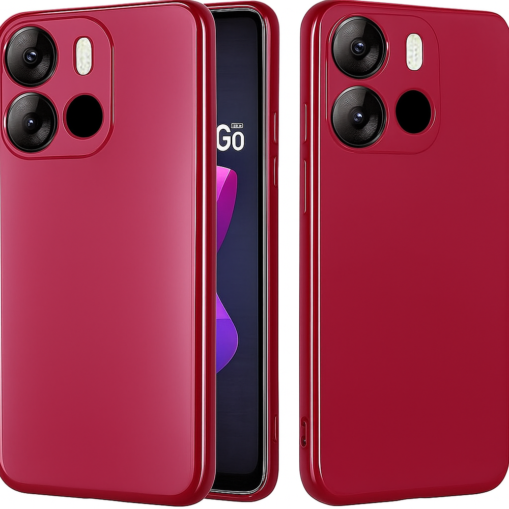 Silicone Case for TECNO Pop 7 - Red