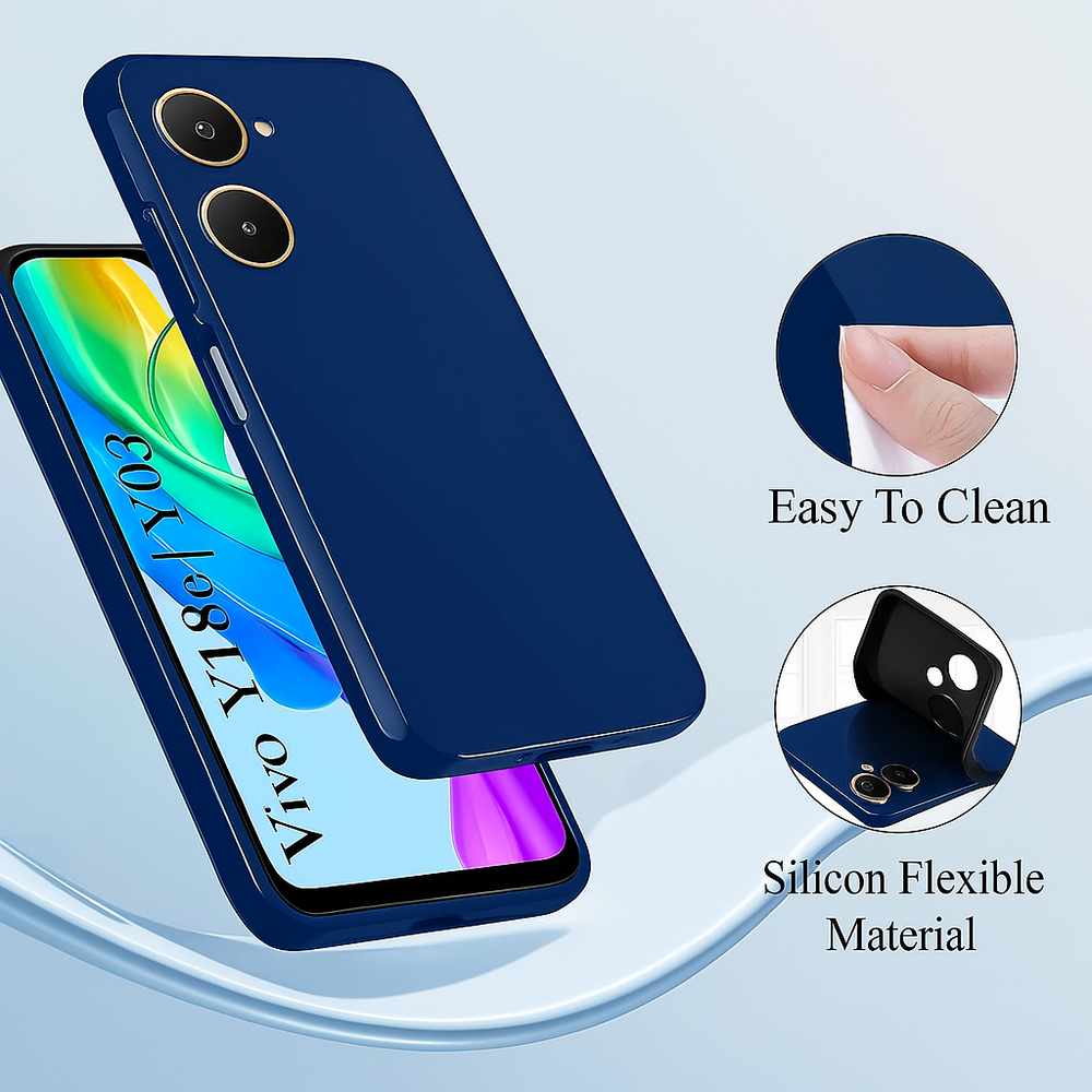 Silicone Case for vivo Y03 - Blue