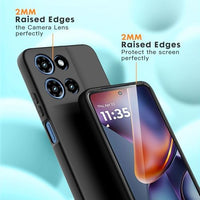 Motorola G 5G 2025 Soft Silicone Case – Black – case detail