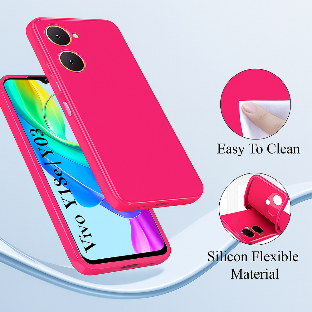 Silicone Case for vivo Y03 - Pink
