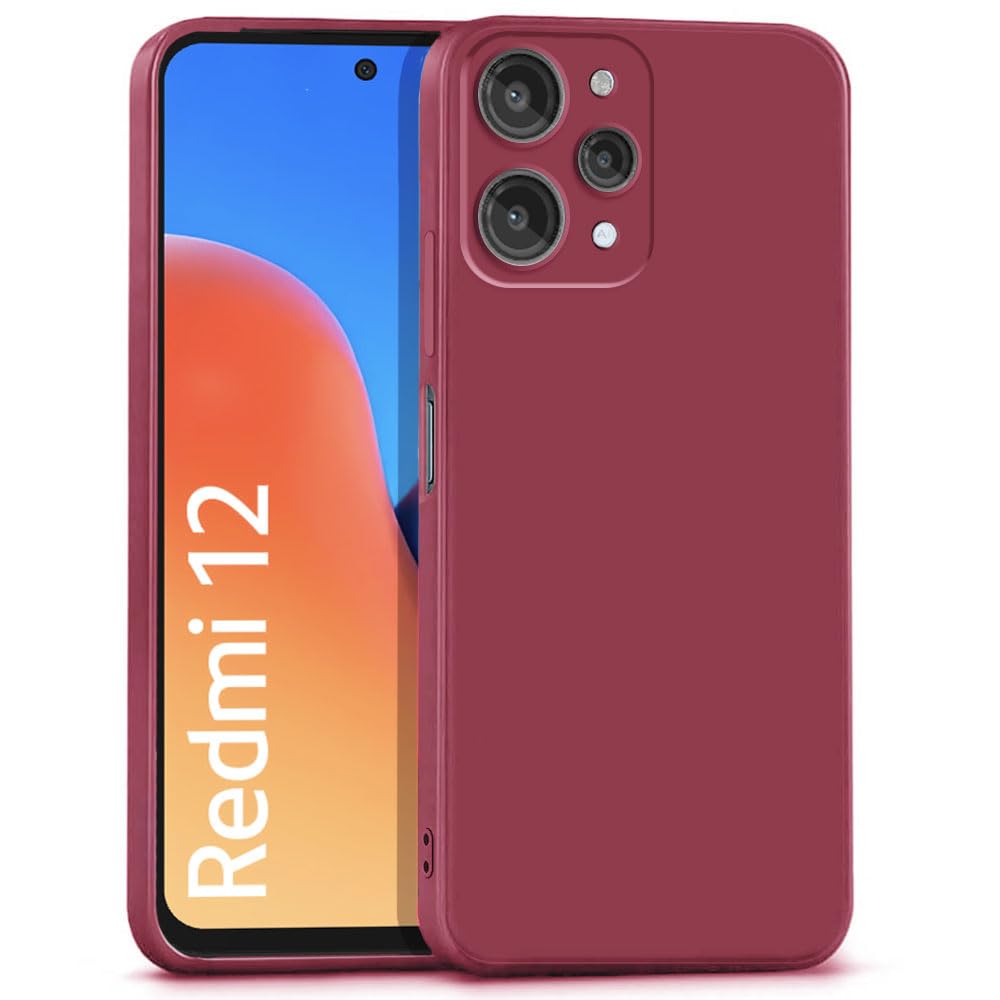 Silicone Case for Xiaomi Redmi 12 - Burgundy