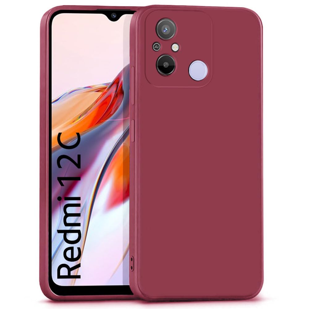 Silicone Case for Xiaomi Redmi 12C - Burgundy