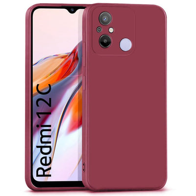 Silicone Case for Xiaomi Redmi 12C - Burgundy