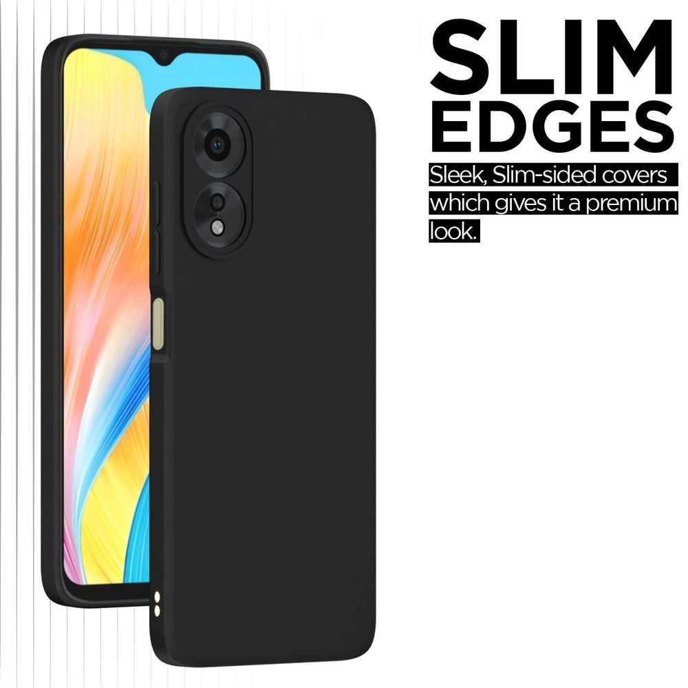 Silicone Case for OPPO A38 - Black