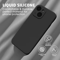 Silicone Case for Apple iPhone 15 Plus - Black
