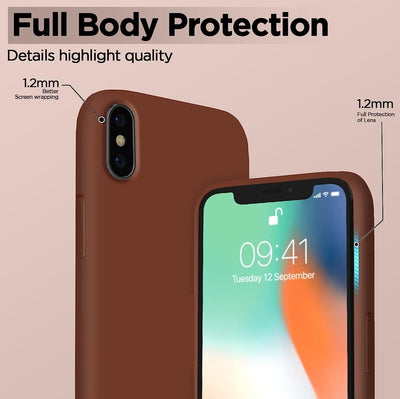 Silicone Case for Apple iPhone X - Brown