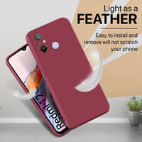 Silicone Case for Xiaomi Redmi 12C - Burgundy