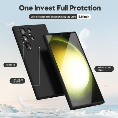 Silicone Case for Samsung Galaxy S23 Ultra - Black