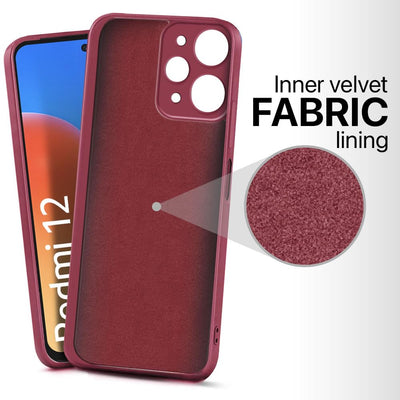 Silicone Case for Xiaomi Redmi 12 - Burgundy
