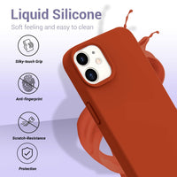 Silicone Case for Apple iPhone 12 - Brown