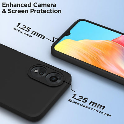 Silicone Case for OPPO A38 - Black