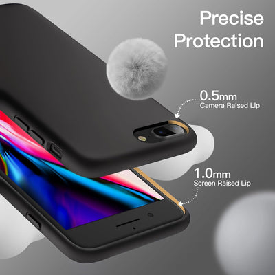 Silicone Case for Apple iPhone 8 Plus - Black