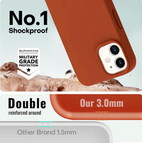 Silicone Case for Apple iPhone 12 - Brown