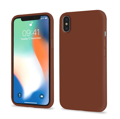 Silicone Case for Apple iPhone X - Brown