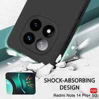 Silicone Case for Xiaomi Redmi Note 14 Pro Plus - Black
