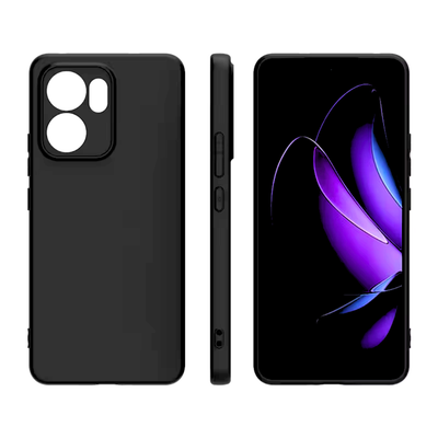 Silicone Case for OPPO Reno 13 F - Black