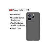 Silicone Case for Xiaomi Redmi Note 14 4G - Black