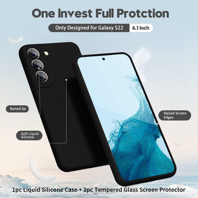 Silicone Case for Samsung Galaxy S22 - Black