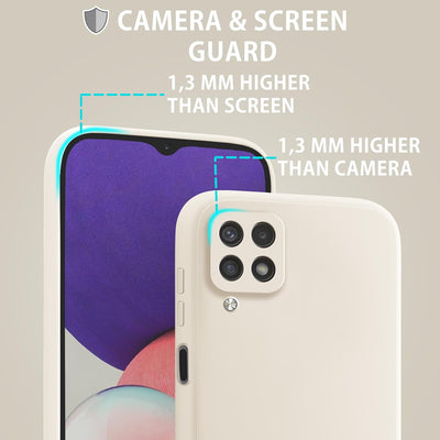 Silicone Case for Samsung Galaxy A12 - Beige