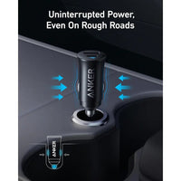 Anker A2741 – secure fit in car socket for uninterrupted power on rough roads