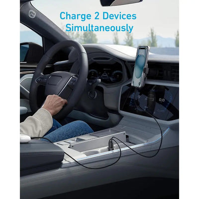 Anker PowerDrive 30W 2-Port Car Charger with PPS – USB-C 30W + USB-A 22.5W (A2741) – Black