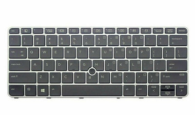 HP EliteBook 820 G3 / G4 Backlit Keyboard Replacement – Black with Pointer | US Layout