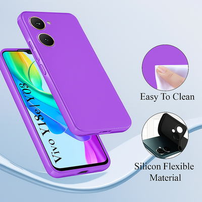 Silicone Case for vivo Y03 - Purple