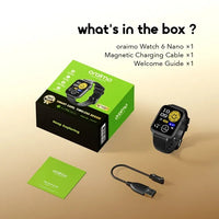 Oraimo Watch 6N OSW-8000N smartwatch in the box with accessories