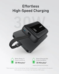 Anker Zolo 10K – built-in cable detail