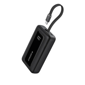 Anker Zolo Power Bank 10,000mAh 30W with Built-in USB-C Cable (A1688) – Black