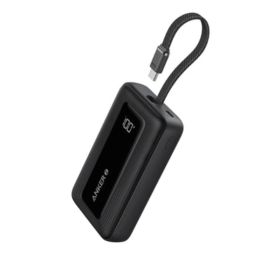 Anker Zolo Power Bank 10,000mAh 30W with Built-in USB-C Cable (A1688) – Black