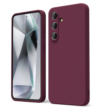 Silicone Case for Samsung Galaxy S24 FE - Burgundy