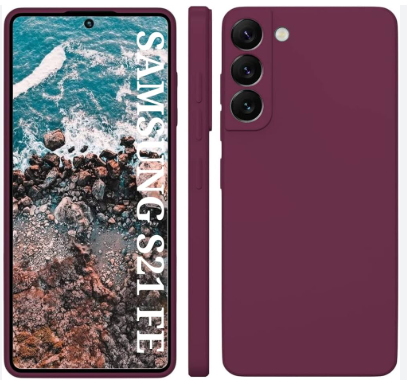 Silicone Case for Samsung Galaxy S21 FE - Burgundy