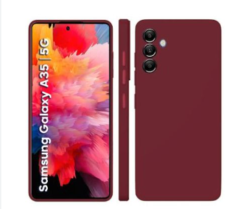 Silicone Case for Samsung Galaxy A35 5G - Burgundy