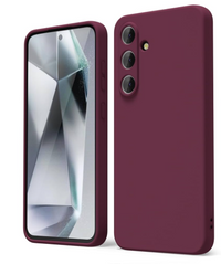 Silicone Case for Samsung Galaxy S25 - Burgundy