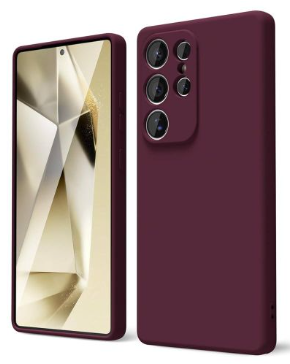 Silicone Case for Samsung Galaxy S25 Ultra - Burgundy