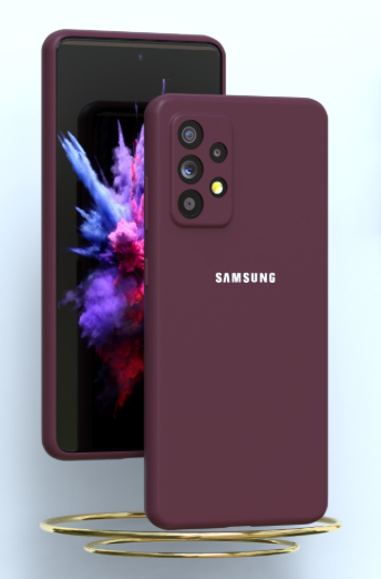 Silicone Case for Samsung Galaxy A72 - Burgundy