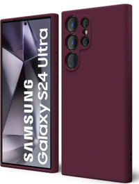 Silicone Case for Samsung Galaxy S24 Ultra - Burgundy