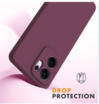 Silicone Case for OPPO Reno 13F - Burgundy