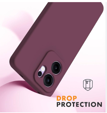 Silicone Case for OPPO Reno 13F - Burgundy