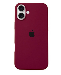 Silicone Case for iPhone 16 - Burgundy