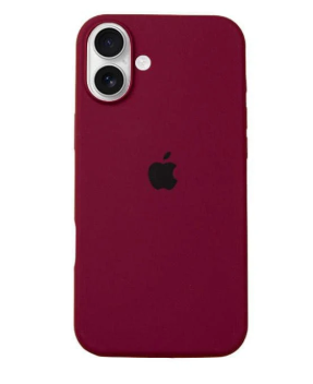 Silicone Case for iPhone 16 - Burgundy