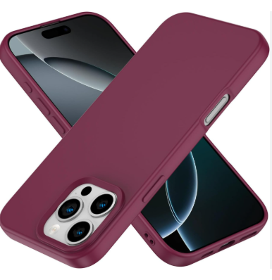Silicone Case for iPhone 16 Pro - Burgundy