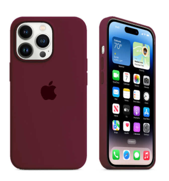Silicone Case for iPhone 15 Pro Max - Burgundy
