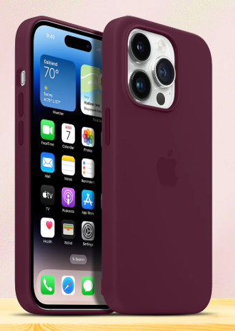 Silicone Case for iPhone 14 Pro Max - Maroon