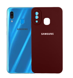 Silicone Case for Samsung Galaxy A20 - Burgundy